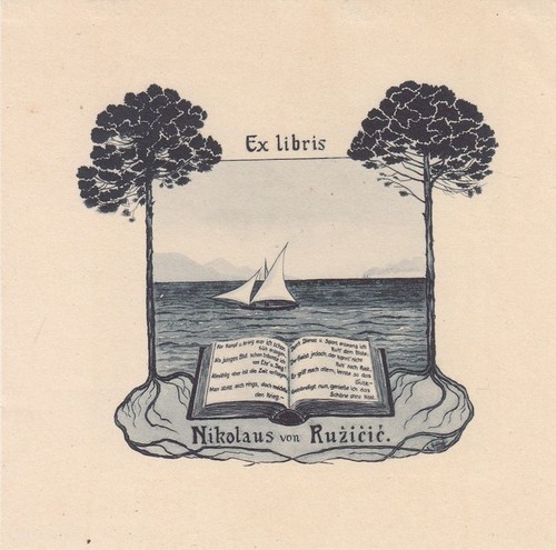 Exlibris bookplate stampa - exlibris,