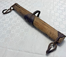 Antico aratro/carrello singletree cavallo giogo imbracatura trave in legno Americana