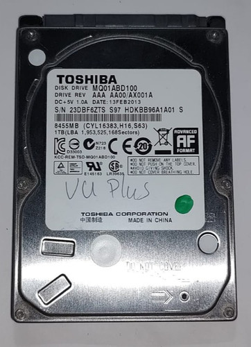Toshiba hdd 5400 rpm - tb,