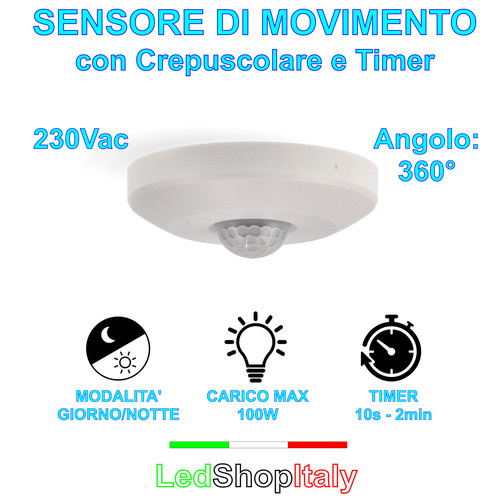 Sensore pir 360 movimento - sensore,