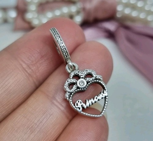 Ciondolo pendente cuore corona