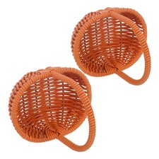 2 Pezzi Mini Cesti Legno
