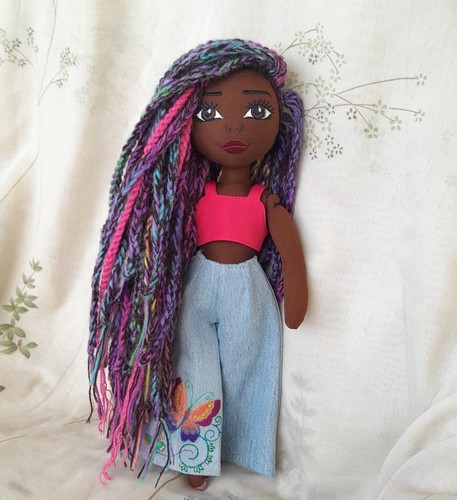 Rainbow braids doll - rainbow, –