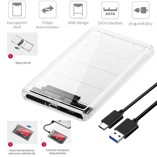 Custodia usb3 hdd - hdd, type-c