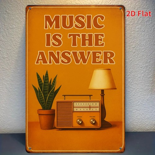 Insegna metallo radio - radio, retrò