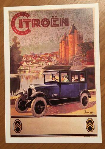 Cartolina pubblicitaria auto