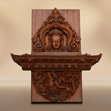 Buddha Shiva Arte In Legno