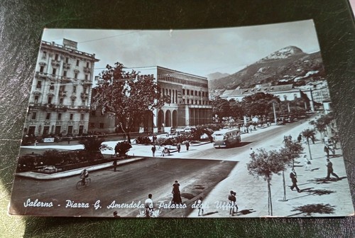 Cartolina salerno filobus - salerno,