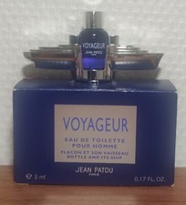 Eau de Toilette pour Homme Voyageur de Jean Patou 5 ml. Boîte. Plein. Bon état 