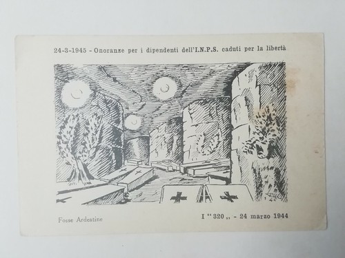 Cartolina fosse ardeatine inps - ardeatine,