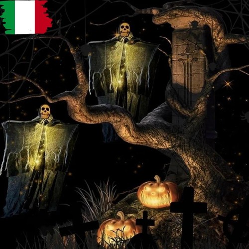 1pz teschio luminoso halloween - 1pz,