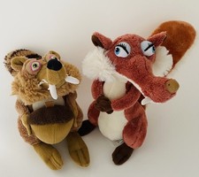 5423🌟 Set 2 Peluches Scrat Écureuil Âge De Glace 3 Année 2009 Famosa