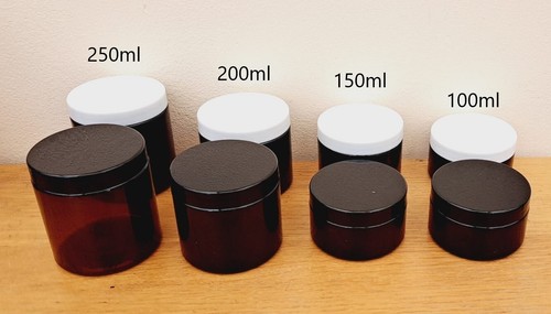 Barattolo plastica ambrata