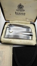 Vintage Ronson Varaflame Premier V.F.224 Chrome Lighter, England,Boxed & Working
