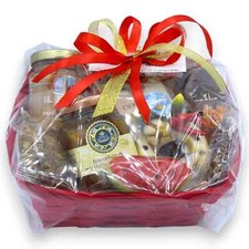 Cesta Regalo Natalizia con 10 Prodotti Tipici Siciliani + 1 Ceramica Siciliana, 