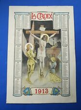 Santino Calendario 1913 Cristo San Michele Arcangelo Giovanna d'Arco J. Jamet