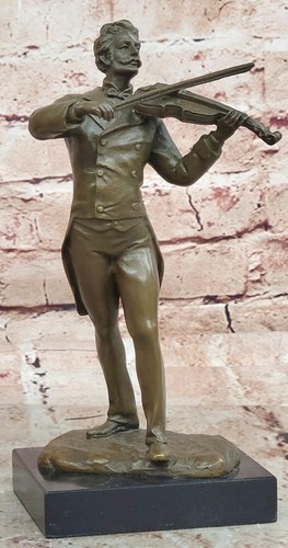 Scultura violinista bronzo - in,