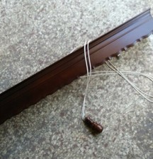 Mantovana tenda legno noce vintage shabby chic Zineffa finestra balcone m. 2,20