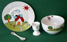 SET BRANDANI VINTAGE SERVIZIO PIATTO TAZZA PORCELLANA PAPPA PER BAMBINI. III77