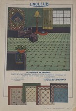 SOCIETA’ DEL LINOLEUM PAVIMENTO pubblicità anno 1926