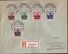 Germania, 1915 WWI occupazione della Polonia set su copertina registrata -HE75