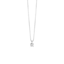 Collana Bliss Donna Punto luce Oro bianco 18 carati Diamante 0.07 Ct 20093006