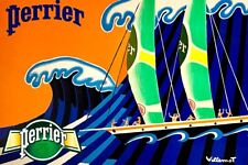 Poster Manifesto Locandina Pubblicitaria Acqua Minerale Perrier Stampa 40x60 Cm.