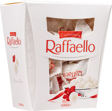 Raffaello Confetteria, Confezione Regalo Caramelle Intere Mandorle e Cocco, 230g (Confezione da 24)