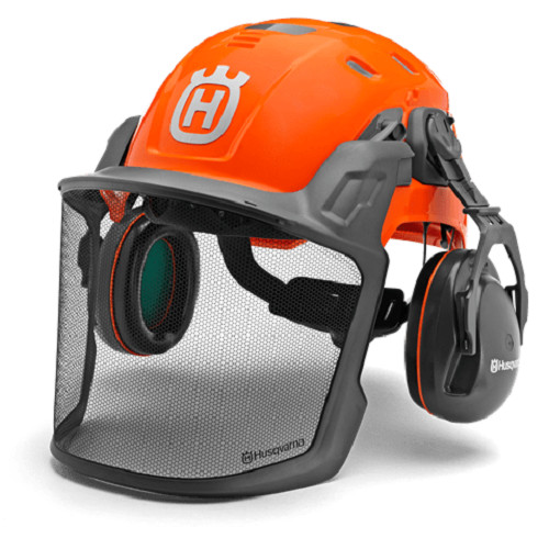 Casco motosega forestale