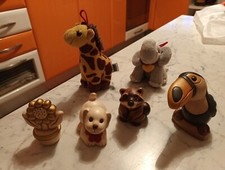 lotto  THUN Tucano, Cane, Procione,Vasetto,2 Peluche 