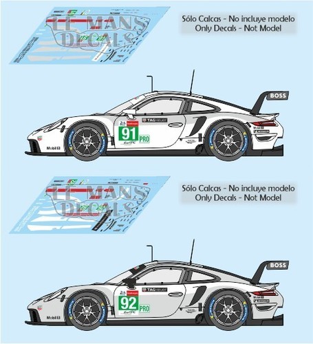 Decals porsche 991 rsr mans - decals,