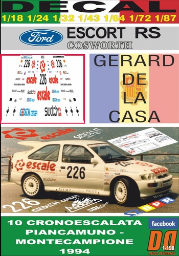 Decal ford escort cosworth - rs,