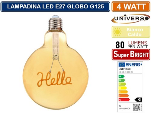 Lampadina e27 filamento - e27, led
