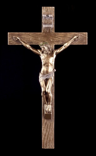 Rilievo parete crocifisso - parete,