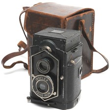 Lattina caffè Zeiss Ikon Ikoflex 850/16 TLR 6x6 con Novar 6,3/8 cm NON TESTATA con custodia