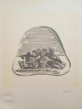 ATTILIO FORGIOLI RIPRODUZIONE LITOGRAFICA OPERA STAMPA PER BOLAFFI ARTE 5 COLORI