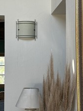 Plafoniera da muro  - marrone e oro antico - vetro