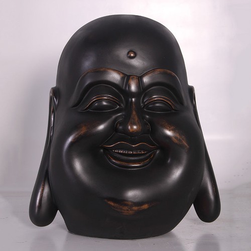 Jolly buddha head - resin, statue