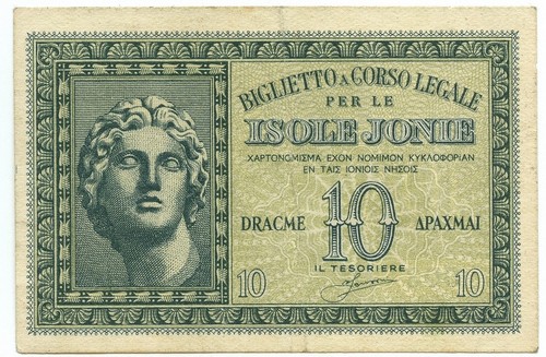 Dracme occupazione italiana - 10,