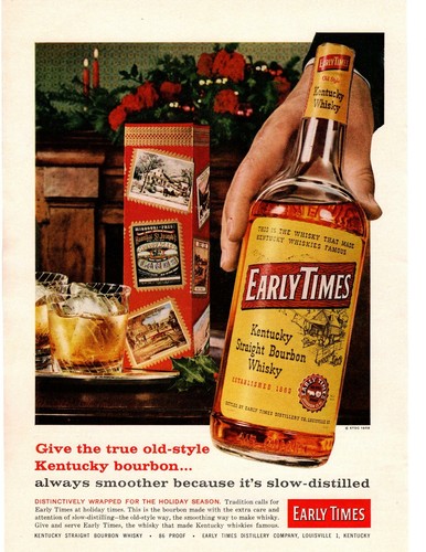 1958 early times bourbon - early,