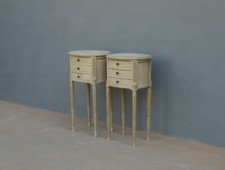 Coppia di comodini tavolini ovali st.Luigi XVI laccati, '900!