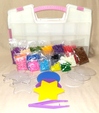 RIMAX Organizzatore Portatile Doppio Lato Stoccaggio Scatola Artigianale Fusibile Perline 34Griglie PULITO