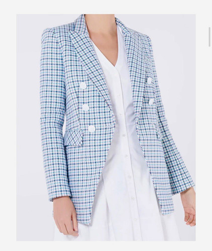 Giacca blazer turchese