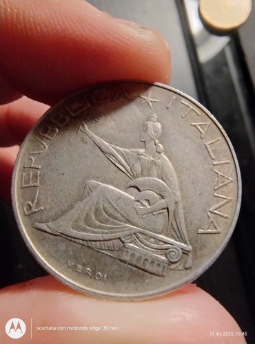 Moneta argento 500lire - argento,