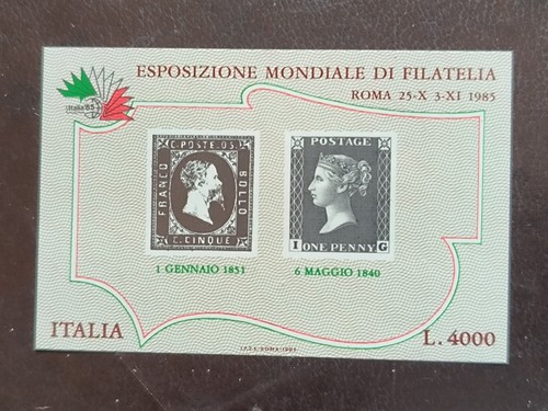 1985 italia foglietto - italia,