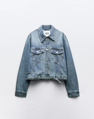 Giacca denim blu - chiaro, zara
