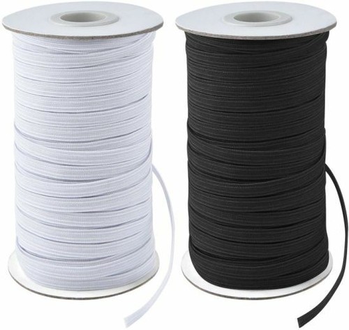 Elastico piatto nero - elastico, o
