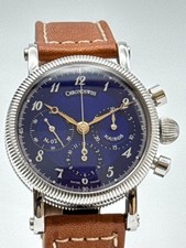 Kairos Cronografo Medium - Quadrante Guilloché Blu - Lemania cal. 1873