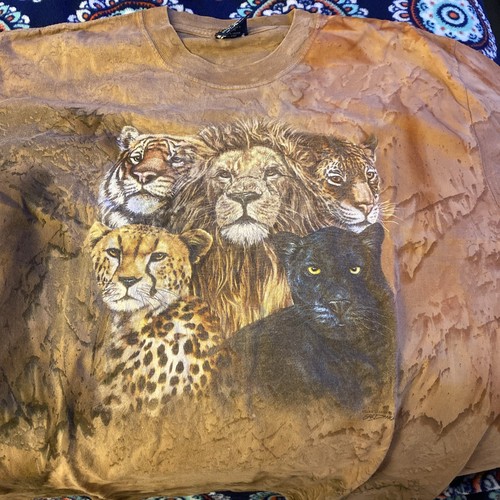 Vintage cat shirt tie dye - vintage, lion