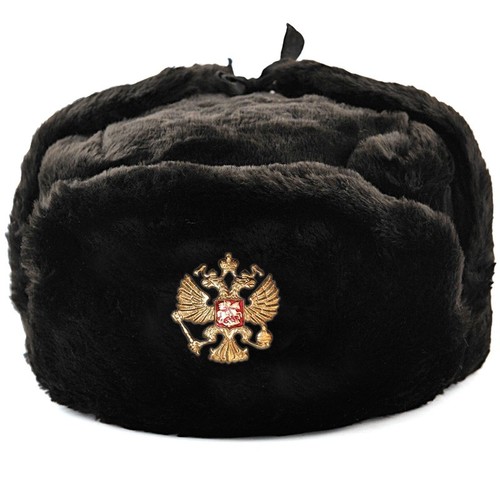 Cappello russo ushanka nero - cappello,